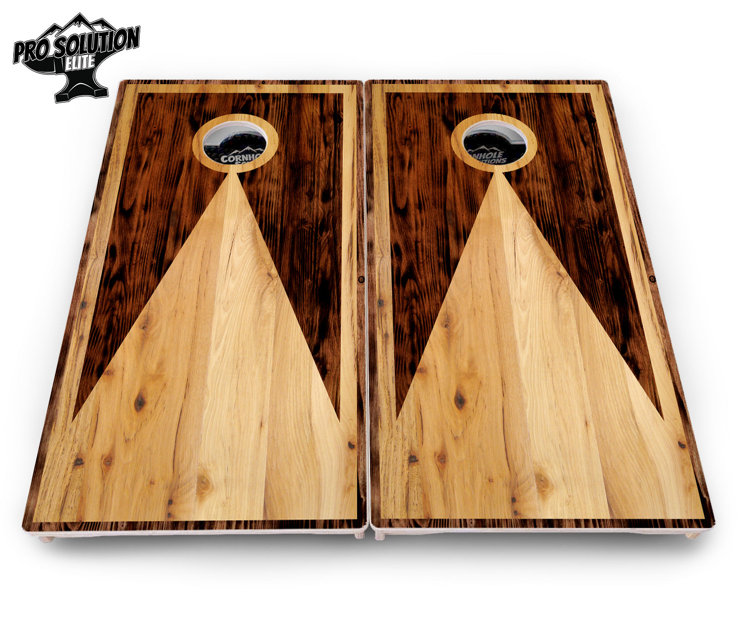 Wooden Triangle Cornhole Boards - Pro Solution Elite Series