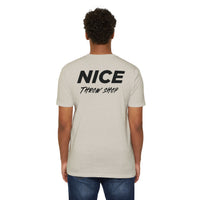 NICE Throw Shop Unisex Tee Black Logo – Multiple Colors