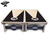 Black/Natural Keyhole Cornhole Boards - Pro Solution Elite Series