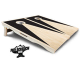 Black/Natural Keyhole Cornhole Boards - Pro Solution Elite Series