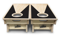Mini Cornhole Boards - Black/Natural Keyhole
