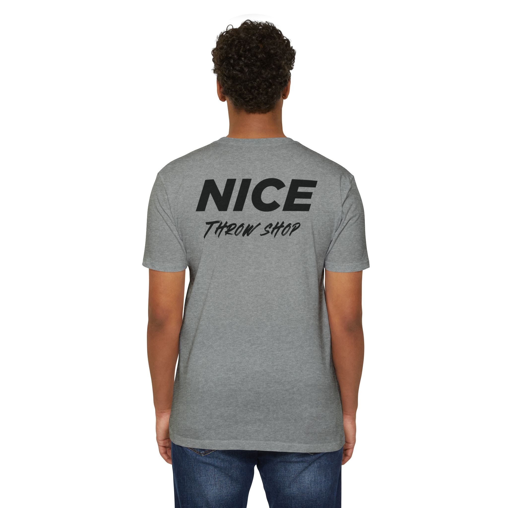 NICE Throw Shop Unisex Tee Black Logo – Multiple Colors
