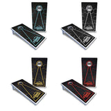 Glow Hole Black Cornhole Boards - All Weather Series