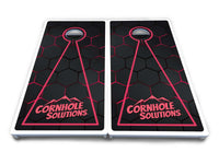 Glow Hole Black Cornhole Boards - All Weather Series