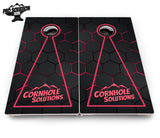 Glow Hole Black Cornhole Boards - Pro Solution Elite Series