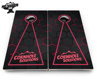Glow Hole Black Cornhole Boards - Pro Solution Elite Series