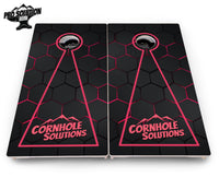 Glow Hole Black Cornhole Boards - Pro Solution Elite Series