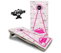 Glow Hole White Cornhole Boards - Pro Solution Elite Series