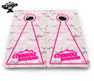 Glow Hole White Cornhole Boards - Pro Solution Elite Series