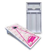 Glow Hole White Cornhole Boards - All Weather Series