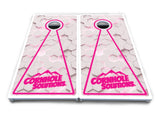 Glow Hole White Cornhole Boards - All Weather Series