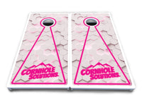 Glow Hole White Cornhole Boards - All Weather Series