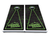 Glow Hole Black Cornhole Boards - All Weather Series
