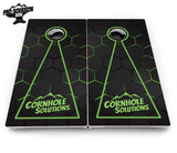 Glow Hole Black Cornhole Boards - Pro Solution Elite Series