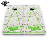 Glow Hole White Cornhole Boards - Pro Solution Elite Series