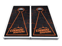 Glow Hole Black Cornhole Boards - All Weather Series