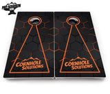 Glow Hole Black Cornhole Boards - Pro Solution Elite Series