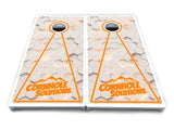 Glow Hole White Cornhole Boards - All Weather Series