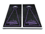Glow Hole Black Cornhole Boards - All Weather Series