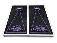 Glow Hole Black Cornhole Boards - All Weather Series