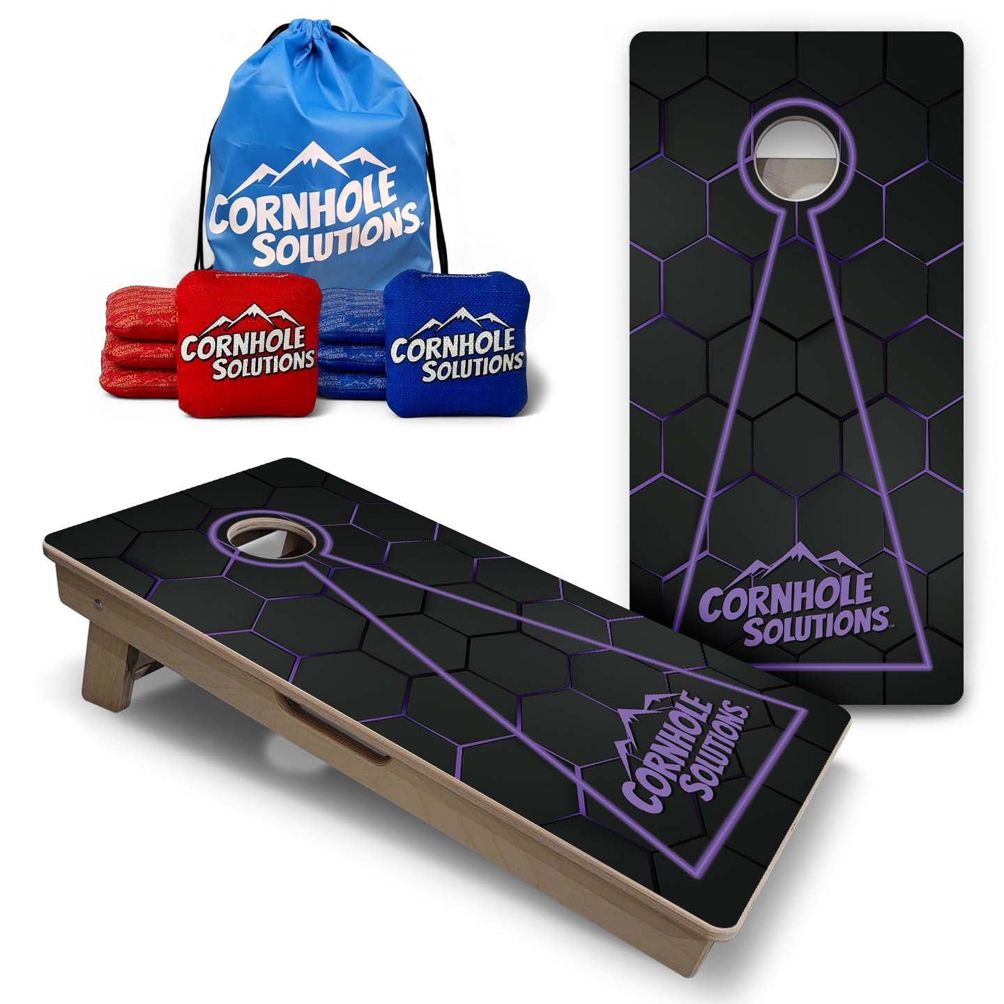 Vacation Cornhole Boards - Neon Nightfall