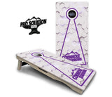 Glow Hole White Cornhole Boards - Pro Solution Elite Series