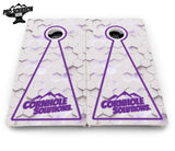 Glow Hole White Cornhole Boards - Pro Solution Elite Series