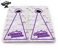 Glow Hole White Cornhole Boards - Pro Solution Elite Series