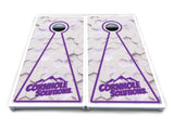 Glow Hole White Cornhole Boards - All Weather Series