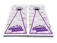 Glow Hole White Cornhole Boards - All Weather Series