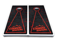 Glow Hole Black Cornhole Boards - All Weather Series