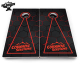 Glow Hole Black Cornhole Boards - Pro Solution Elite Series