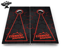 Glow Hole Black Cornhole Boards - Pro Solution Elite Series