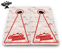 Glow Hole White Cornhole Boards - Pro Solution Elite Series