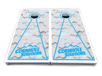 Glow Hole White Cornhole Boards - All Weather Series