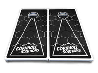 Glow Hole Black Cornhole Boards - All Weather Series