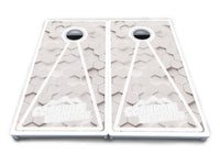 Glow Hole White Cornhole Boards - All Weather Series