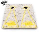 Glow Hole White Cornhole Boards - Pro Solution Elite Series