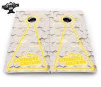 Glow Hole White Cornhole Boards - Pro Solution Elite Series