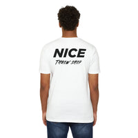 NICE Throw Shop Unisex Tee Black Logo – Multiple Colors