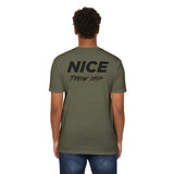 NICE Throw Shop Unisex Tee Black Logo – Multiple Colors