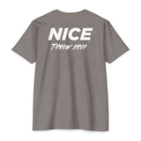 NICE Throw Shop Unisex Tee White Logo – Multiple Colors