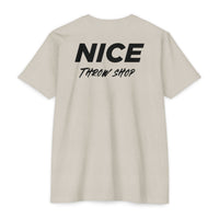 NICE Throw Shop Unisex Tee Black Logo – Multiple Colors