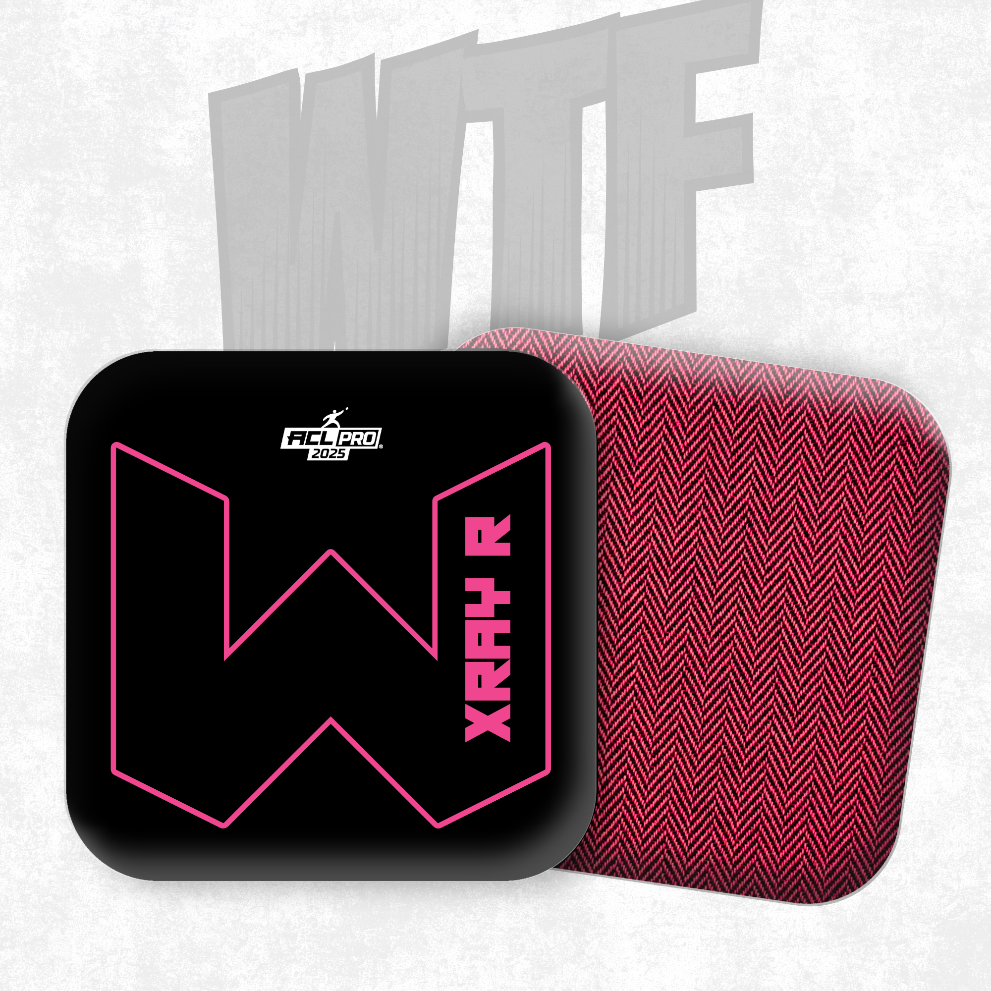 2026 WTF Cornhole X-RAY Pink/Black carpet - ACL Pro Stamped Cornhole Bags - Set of 4 bags