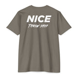 NICE Throw Shop Unisex Tee White Logo – Multiple Colors