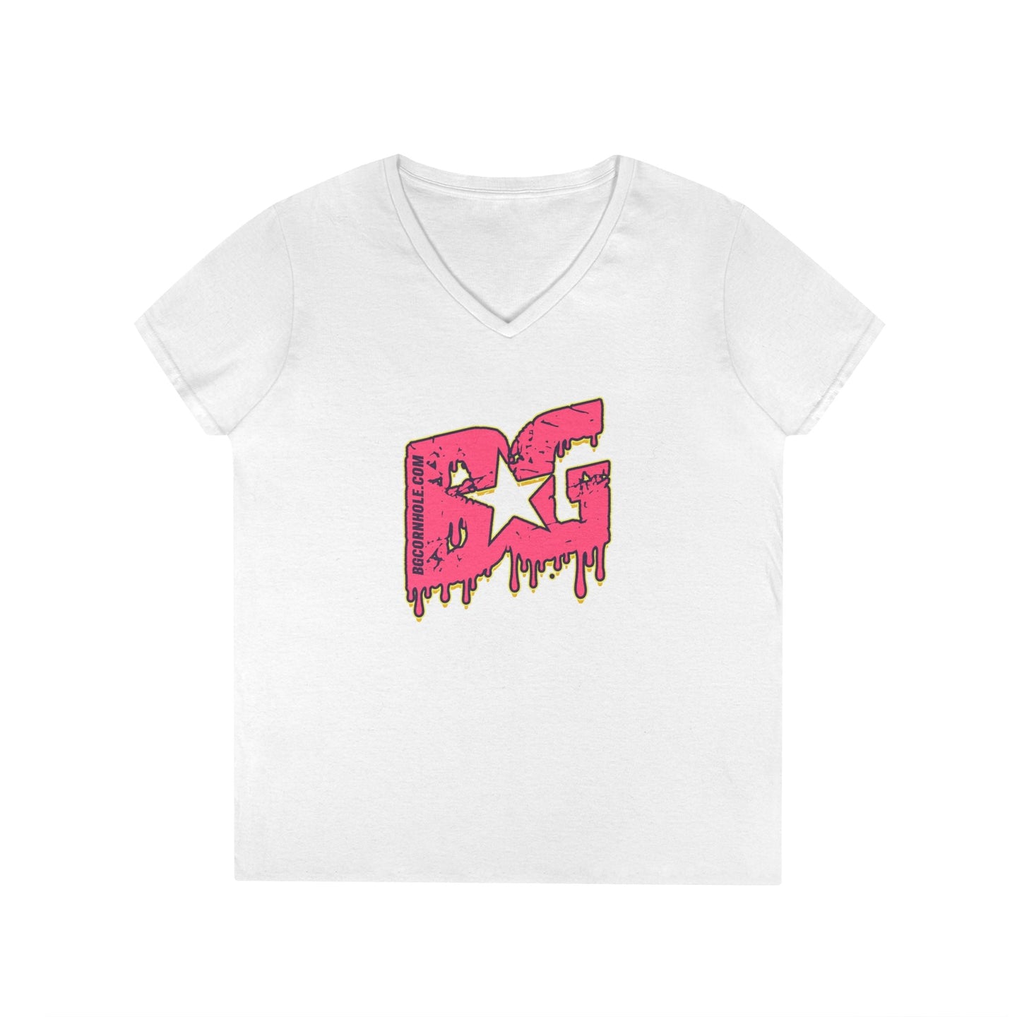 BG Cornhole Women's Drip V-Neck T-Shirt - Multiple Colors