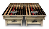 Mini Cornhole Boards - Blue & Red Line Deer & Fish Flag