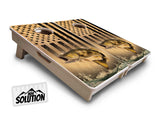 Mini Cornhole Boards - Light Wood Deer & Fish