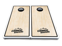Red/Black Hole Ring Cornhole Boards - All Weather Series
