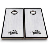 Vacation Cornhole Boards - Grey Wash CS Logo